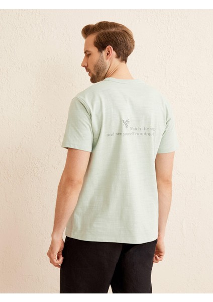 Bisiklet Yaka Pamuk Oversize Baskılı T-Shirt indirimleri