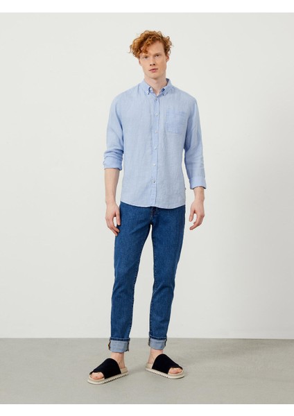 Keten Regular Fit Basic Gömlek
