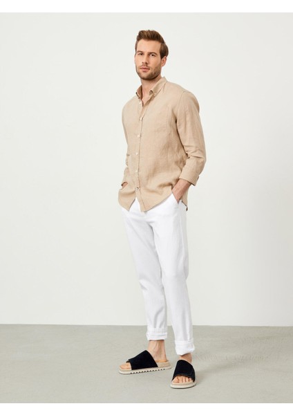 Keten Regular Fit Basic Gömlek