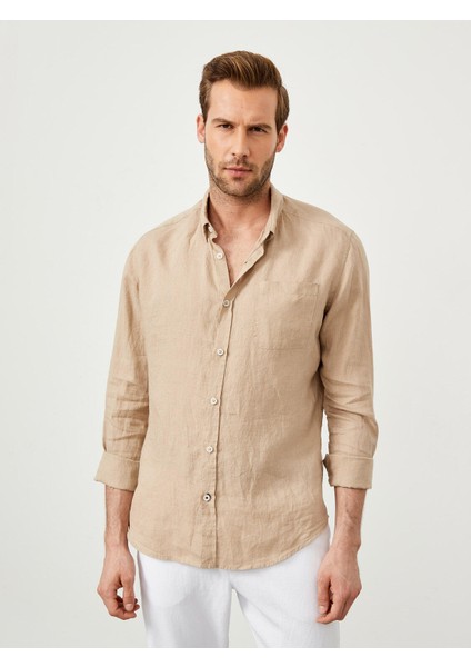 Keten Regular Fit Basic Gömlek