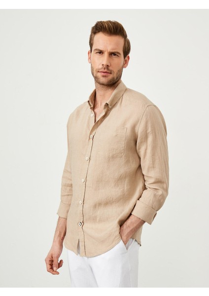 Keten Regular Fit Basic Gömlek