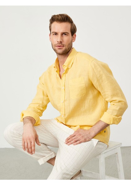 Keten Regular Fit Basic Gömlek