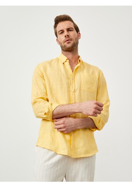 Keten Regular Fit Basic Gömlek