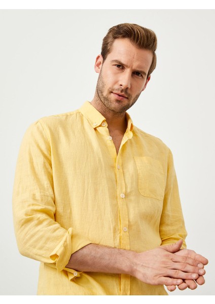 Keten Regular Fit Basic Gömlek