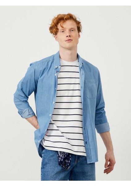 Pamuk Regular Fit Denim Gömlek