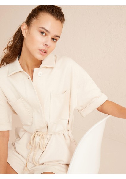 Polo Yaka Pamuklu Rahat Kesim Tulum modelleri