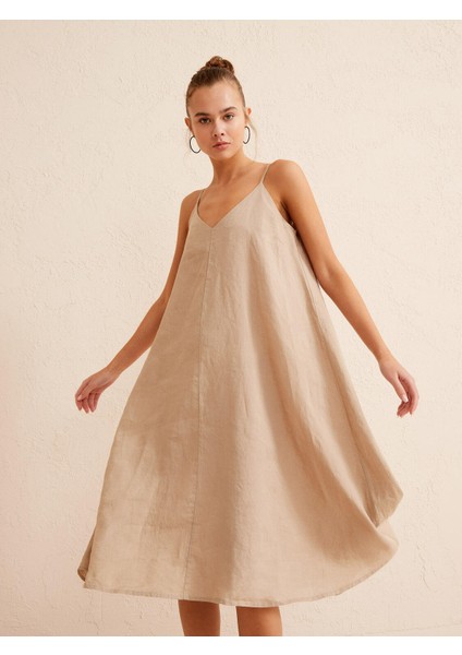 Keten Oversize Elbise