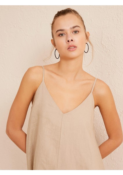 Keten Oversize Elbise