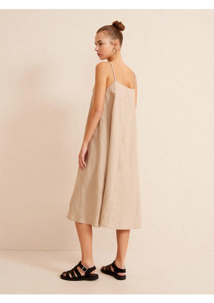 Keten Oversize Elbise