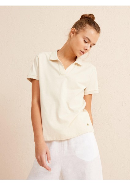 Polo Yaka Pamuk Rahat Kesim Basic T-Shirt fiyatları