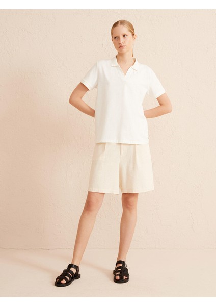 Polo Yaka Pamuk Rahat Kesim Basic T-Shirt fiyatları