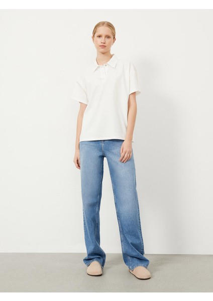 Polo Yaka Pamuk Oversize T-Shirt fiyatları