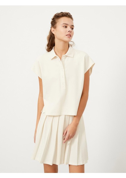 Polo Yaka Pamuk Oversize T-Shirt