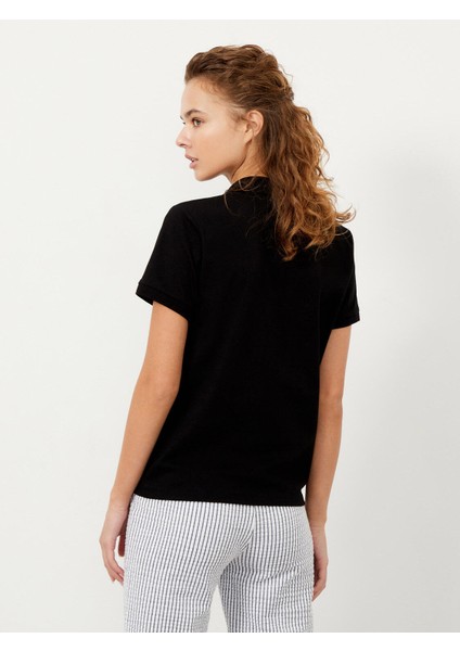 Polo Yaka Pamuk Rahat Kesim Basic T-Shirt
