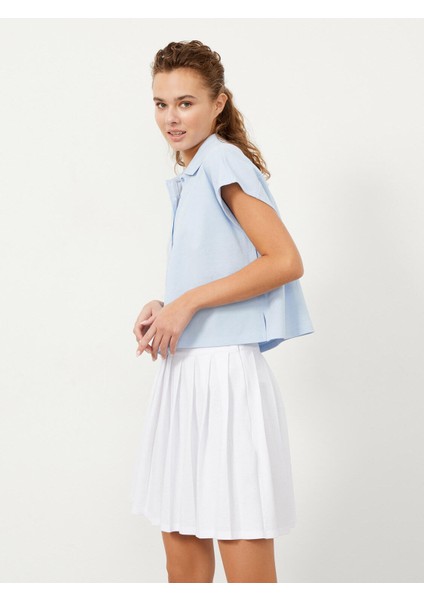 Polo Yaka Pamuk Oversize T-Shirt