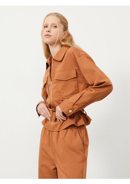 Polo Yaka Pamuk Oversize Ceket