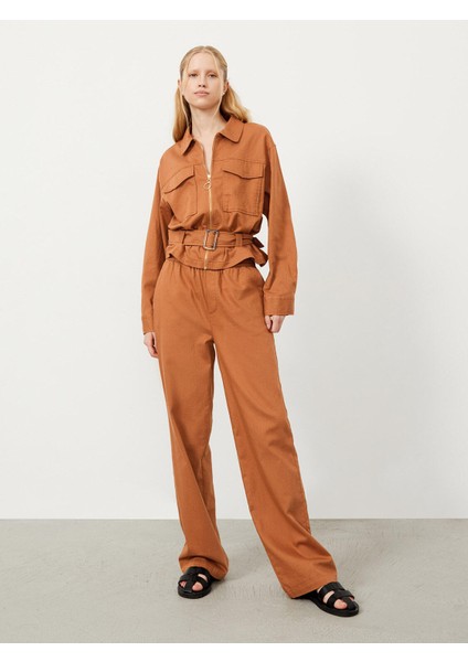 Polo Yaka Pamuk Oversize Ceket