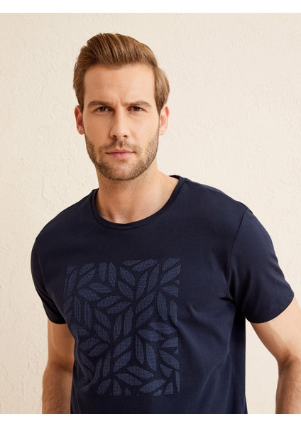 Bisiklet Yaka Pamuk Regular Fit Baskılı T-Shirt modelleri