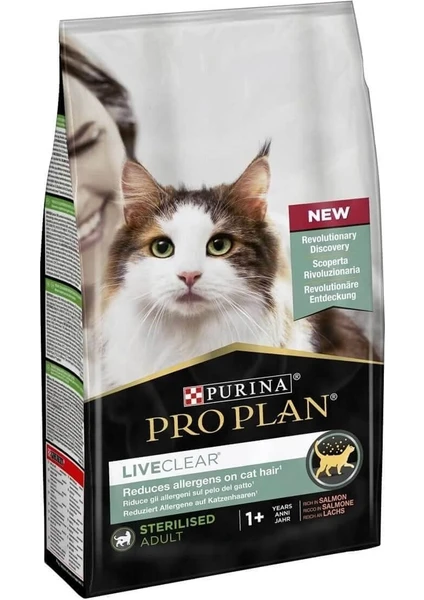 PRO PLAN® LIVECLEAR® Sterilised Somonlu Kısırlaştırılmış Kedi Maması 1.4 Kg