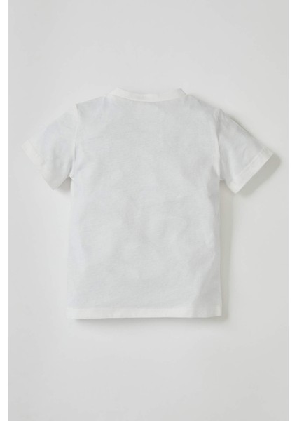 Unisex Yazı Baskılı Pamuklu Tişört T8885A221SP