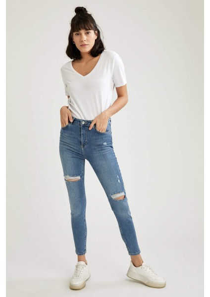 V Yaka Relax Fit Tişört T9193AZ21SP fiyatları