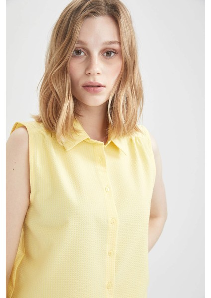 Relax Fit Basic Kolsuz Gömlek V0636AZ21HS