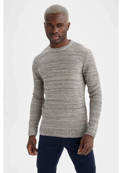 Regular Fit Bisiklet Yaka Triko Kazak N9902AZ20WN