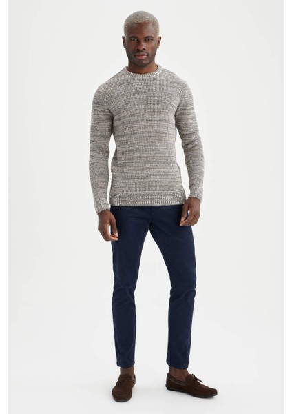 Regular Fit Bisiklet Yaka Triko Kazak N9902AZ20WN fiyatları