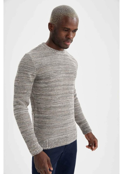 Regular Fit Bisiklet Yaka Triko Kazak N9902AZ20WN indirimleri