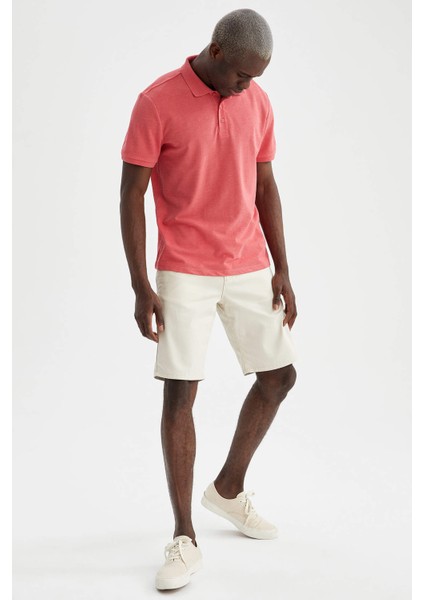Regular Fit Polo Yaka Basic Pamuklu Penye Tişört T0126AZ21SP fiyatları