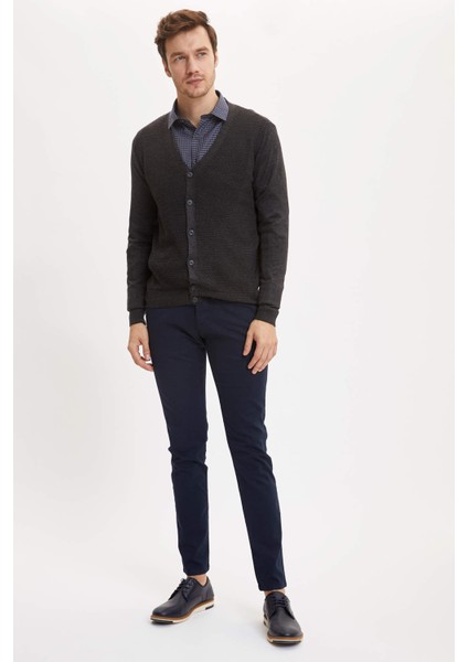 Slim Fit V Yaka Triko Hırka R3807AZ20AU