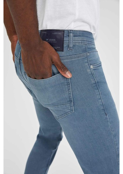 Defacto Pedro Slim Fit Normal Bel Dar Paça Jean Pantolon T4011AZ21SP