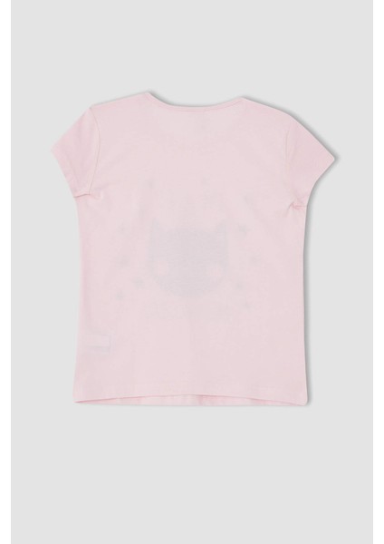 Kız Çocuk Kedi Baskılı Pijama Takımı T2045A621SP