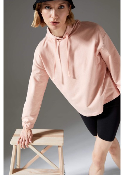 Regular Fit Organik Pamuk Kapüşonlu Sweatshirt T6494AZ21SP