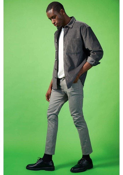 Slim Fit Yün Görünümlü Esnek Pantolon R7382AZ20WN