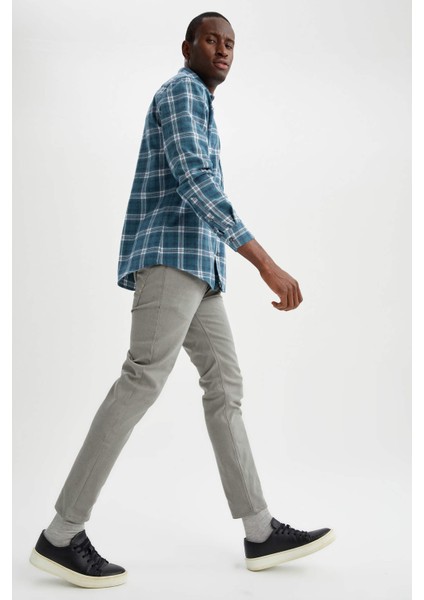 Slim Fit Yün Görünümlü Esnek Pantolon R7382AZ20WN