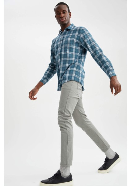 Slim Fit Yün Görünümlü Esnek Pantolon R7382AZ20WN