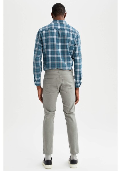Slim Fit Yün Görünümlü Esnek Pantolon R7382AZ20WN
