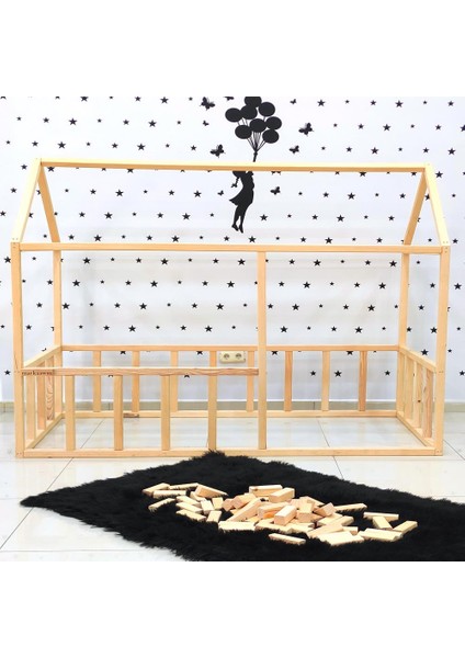 Montessori Yatak MiniWood Ahşap Karyola Orkide