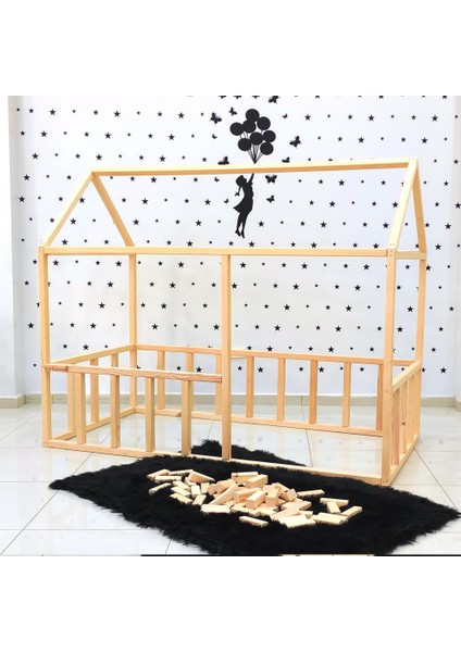 Montessori Yatak MiniWood Ahşap Karyola Orkide
