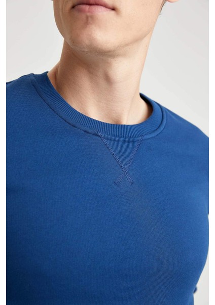 Regular Fit Bisiklet Yaka Basic Pamuklu Sweatshirt T3777AZ20WN modelleri