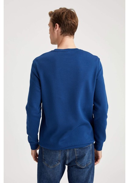 Regular Fit Bisiklet Yaka Basic Pamuklu Sweatshirt T3777AZ20WN fırsatları