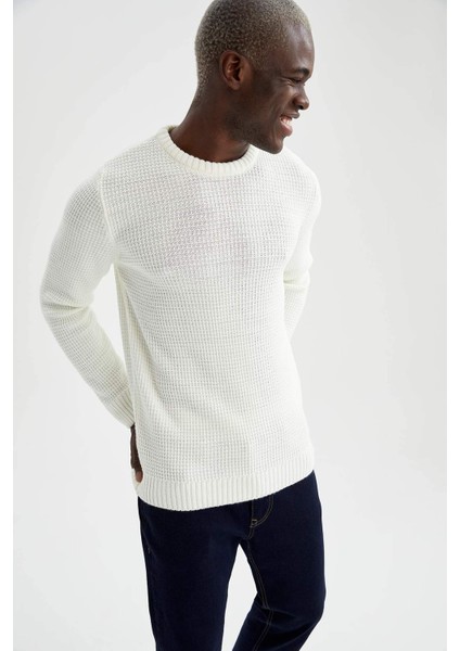 Regular Fit Bisiklet Yaka Triko Kazak N9902AZ21WN