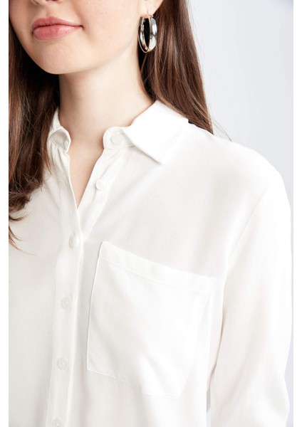 Regular Fit Gömlek Yaka Uzun Kollu Gömlek N2518AZ22SP