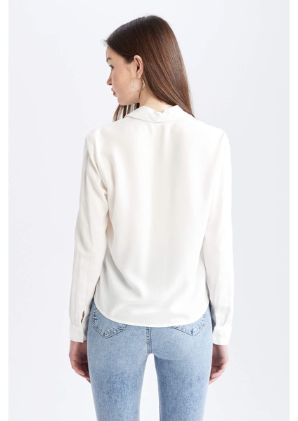 Regular Fit Gömlek Yaka Uzun Kollu Gömlek N2518AZ22SP