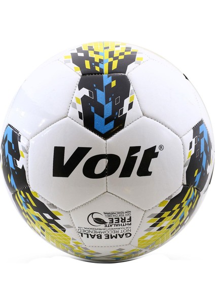 Futbol Topu Dikişli Extreme Game Ball Beyaz Sarı Mavi (5 Numara)