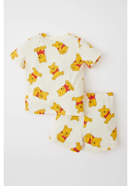 Erkek Bebek Winnie The Pooh Lisanslı Regular Fit Pamuklu Kısa Kollu Şort Pijama Takım Y0291A222SM indirimleri