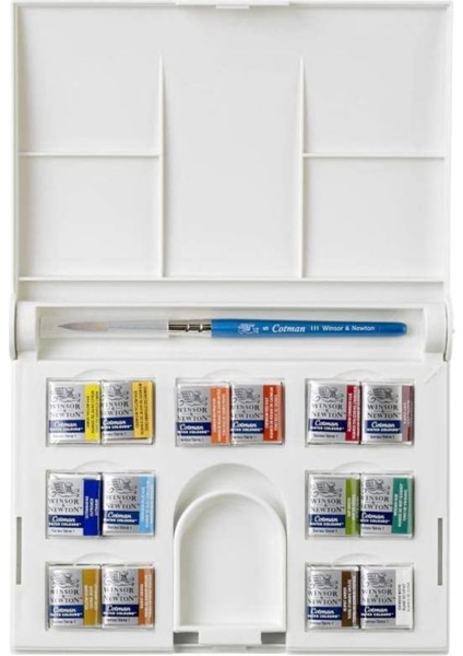 Winsor Newton Cotman Kompakt 14 Renk Tablet Suluboya Set Özel (1 Adet)