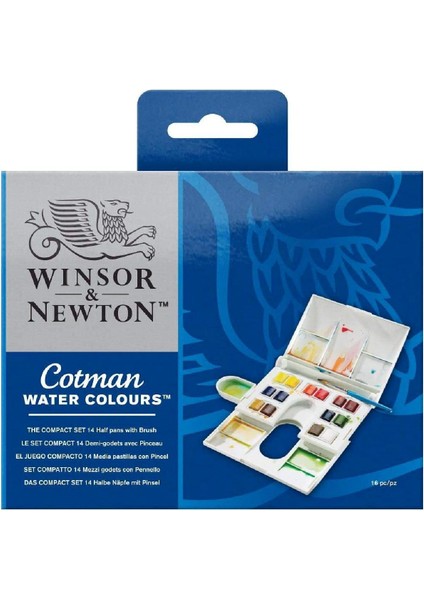 Winsor Newton Cotman Kompakt 14 Renk Tablet Suluboya Set Özel (1 Adet)