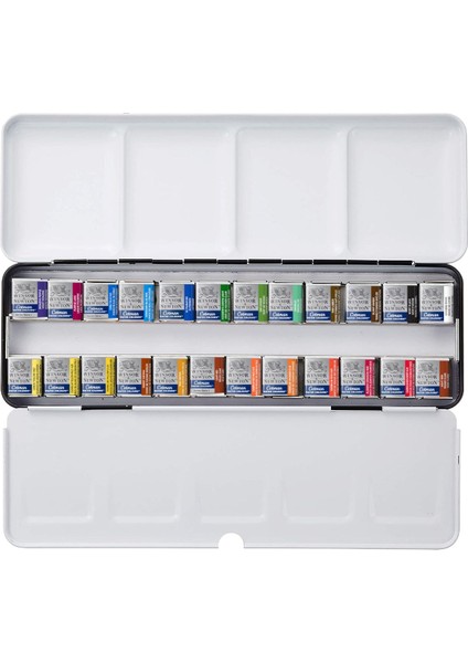 Winsor & Newton Winsor Newton Cotman Suluboya Seti 24 Renk (1 Adet)Metal Kutu Profesyonel Sanatçı Boyası